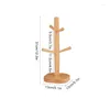 Küche Aufbewahrung japanischer Holzbecherhalter kreativer Baumform Entlassungsregal Becher Hanging Display Haken Kaffeegetränkregal Regal