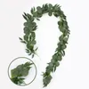 Dekorativa blommor 3st 2m takdekor Väglayout Rattan Jungle Party Wedding Decoration Greens Artificial Willow Vine Garland Wreath