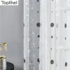 Topfinel geometric nido uccello tende a trasparente per soggiorno vele finestra camera da letto tulle drappeggio cucina cortina bianca tende a trasparente 240321