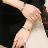 Luxury designer bracelets open leopard glossy narrow version classic letter bracelets fashion square diamonds high quality bracelets fine gift jewelry