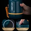 480 ml Foldage du déjeuner thermos en acier inoxydable avec cuillère pliable à cuillère portable fuite soupe pour enfants adultes 240402