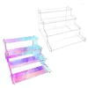 Decorative Plates Clear Acrylic Risers Display Stand For Or Collections Reusable 4 Tier Tiered Dessert Cupcake Dropship