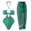 Met kleding slanke strandkleding bloemenprint vrouwen intimaten hangende nek beha dames zwempak zwem jumpsuit kostuum