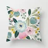 Travesseiro de travesseiro Draw Flower Print Print Home Decor Tampa de 45x45cm Capas de estilo boêmio floral
