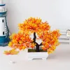 Fleurs décoratives Plantes artificielles à trois cypress à trois fourchettes pour bonsaï d'ornement à domicile