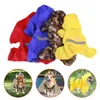 Capinho de camada dupla com capuz de vestido de cachorro Four Seasons Roupas Pet Rain Casaco à prova d'água ao ar livre Filhote husky dourado D1P6