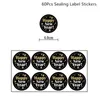 Party Decoration 60st Happy Year Paper Seal Stickers 2024 Candy Gift Baking Packaging DIY Labels Sticker Anniversary Supplies