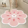 Badmatten 1PC Rosa/Grün/Orange Blumenmuster Badezimmer Seidenbodenmatte Wasser Leckage Spezielle Toilettenduschbarriere Fuß
