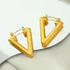 Chaines Jewelry oudianya EH166 Français Fashion Street Inverse Triangle Oreads Textured