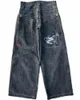 Herren Jeans Streetwear Jnco Y2K Hip Hop Carto Grafikabdruck Vintage Baggy Black Hosen Männer Frauen hohe Taille Weitbein Hose x42K#