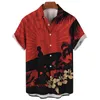 Mens camisas casuais gráficos de surf à beira -mar para roupas masculinas na praia havaiana impressa 3D Praia curta Y2K Tops Roupas vintage Blouse de lapela