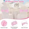 Chair Covers 10PCS Polyester Spandex Cover Premium Stretch Decorative Band With Buckle Slider For Wedding Party Banquet