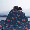 Одеяла милые красочные крабовые фланелевые весенние осень осень морские животные дышащие ультра-мягкие одеяло для постельных принадлежностей для постельного стеганого одеяла