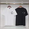 豪華なカジュアルメンズTシャツ新しく摩耗したデザイナー半袖綿100％高品質の卸売白黒刺繍文字FD TシャツサイズM-3XL