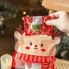 Сумки для хранения TETP 25PCS Рождественские конфеты с прозрачным оконным годом для вечеринки в ручной работы