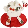 Vêtements pour chiens robe d'hiver traditionnelle Thermal Pippy Pet Vêtements pour l'année de Noël Fille de Noël Costumes chauds accessoires