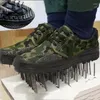 Scarpe casual in gomma suola camuffato antidless e tela di protezione del lavoro resistente all'usura