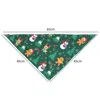 Appareils pour chiens A réglable Pet Salive Torle Polyester triangle chiot écharpe Bandana Col Colc accessoires de Noël