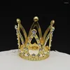 Dekorativa figurer Cake Crown Crown Gift Baking Decoration Accessories Birthday Alloy Water Diamond Love Small Headwear