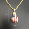 Pendant Necklaces Hip Hop Stainless Steel American Flag Boxing Gloves Pendants For Men Jewelry Drop