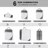 Sacs de rangement Mesh Visible Portable Travel Sac Compression Cubes d'emballage Organisateur Extensible Espice Essentials