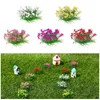 Decoratieve bloemen 5 pc's mini bloemcluster diy clusters middelgat statisch landschap gras microlandscape decoraties