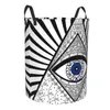 Laundry Bags Evil Eye Good Luck Charm Energy Triangle Hamper Large Clothes Storage Basket Amulet Toy Bin Organizer For Kids