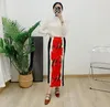 스커트 2024 Spring Summer Miyake 주름 인쇄 직선 스커트 빈티지 우아한 기질 소프트 홀리데이 탄성 슬림 무료 크기