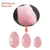 Massage Stones Rocks Natural Rose Quartz Yoni Egg Set Jade Egg Vaginal Muscle Firming Kegel Exercise Crystal Yoni Wand Feminine Hygiene Massage Stone 240403