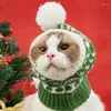 Abbigliamento per cani Cappello da pet Christmas Red Green Colore carino a maglia per il vestito per gatti Forniture adorabili Autunno e Inverno Accessorio