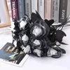 Fleurs décoratives 10pcs Black Artificial Flower Bouquet Rose Halloween Decoration Peony Fake DIY Wedding Party Home Chritmas Room Decor