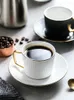 Koppar Saucers Luxury Modern Coffee Cup and Saucer Set Nordic Home Minimalist Te Ceramic Mug Creativity Tazas Mugs Cute