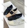 The Row French Mary Jane Womens Grandmas Sheepskin Soft Square Head Head Mouth Ballet Balé Flat Sapato único Tamanho 35-39