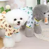 Vêtements de chien pour animaux de compagnie pour les petits chiens Carton de combinaison de combinaison chiot imprimé chiot