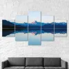 5 Panel Mountains Lake Reflection Landscape Scene Canvas Painting Modern Wall Art Pictures Poster Home Decor Gift for Her