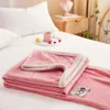 Blankets Four Season Light Milk Fleece Blanket Plush Flannel Imitation Lambswool Warm Soft For Bed Size Throw