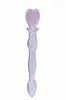 Enorme Pyrex Glass DildoAnal 3 kralen Buttplug Toyscrystal Massager Plezier Wand Hart Vorm volwassen seksspeeltjes voor paarpink S9216749813