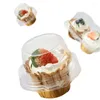 Gift Wrap 10pcs Square Plastic Cupcake Box Mousse Packaging Cake Disposable Transparent Dessert PET Cup Favors Boxes Supplies