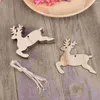 Decoratieve beeldjes Kerst houten hangende decor verfraaiingen voor boom Home Muur (eland)