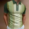 Verão 2024 Camisa masculina com colarinho de colarinho de colar