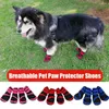 Sapatos de vestuário para cães Protetor de estimação respirável Inverno Anti-escorregamento Botas de neve de chuva calçados grossos para as calotas pré-calcentins Botas