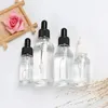 5-50 ml rör transparent droppglas Aromaterapi vätska för väsentlig massage oljepipett påfyllningsbara flaskor