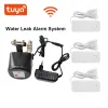 Detector Tuya Water Leakage Alarm System WIFI Smart Valve Manipulator Controller Shut ON Off with Water Sensor for Water or Gas Pipeline