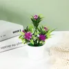 Dekorative Blumen künstliche falsche Blume Bonsai kleiner Lotus Topf -Tisch Ornamente Pflanzen Büro Schreibtisch Wohnzimmer Home Dekoration