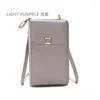 Sacs de soirée Tiumiuwomen Sac de téléphone Dames Crossbodybody Ballet Wallet Wholesale Messenger Small Pu Leather Purse Carte pour femme