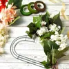 Fleurs décoratives Anneau de couronne en forme de coeur en forme de coeur DIY Décoration de la maison pour l'année de Noël Arrangement floral Garland