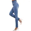 Jeans femminile 2024 Donne nere push up pantaloni in denim pantaloni donne vintage ad alta vita elastica mom magra magnate jean slim femme