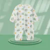 Baby Jumpsuit Pyjamas Winter für geborene Kindermode -Homewear -Baumwollkleidung geborener Babyinfant Jumpsui 240325