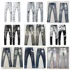 Man jeans ontwerper ksubijeans paarse jeans skinny jeans gescheurde fietser slanke rechte magere broek ontwerper stack jeans mode Jean Mens trend merk vintage pant mannen