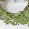 Decorative Flowers 18CM Artificial Willow Leaf Vine Ring Wedding Decoration Green With Fruit Plant